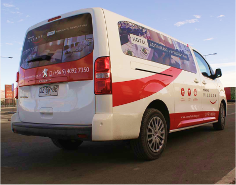 Unidad de transporte para huéspedes, cómoda y eficiente.