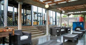 Vista interior del Hotel Village Chillepín, ubicado a solo 15 minutos de la Minera Los Pelambres, en la Región de Coquimbo al norte de Chile.